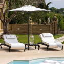 Шезлонг-лежак плетеный DFN Canopo  алюминий, искусственный ротанг, ткань Фото 3