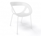 Кресло пластиковое Gaber Moema 69 металл, технополимер белый Фото 1