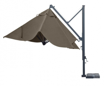 Зонт профессиональный 3х4 м Scolaro Galileo Dark алюминий, акрил антрацит, серо-коричневый Фото 13