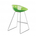 Кресло прозрачное полубарное PEDRALI Gliss сталь, поликарбонат зеленый Фото 6
