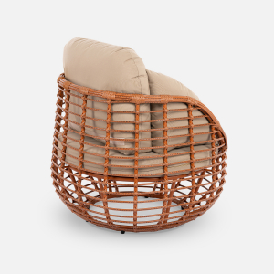 Комплект плетеной мебели ReeHouse Lotus алюминий, искусственный ротанг, олефин, стекло африканский закат, капучино, бронза Фото 18