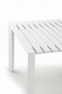 Стол металлический раздвижной Grattoni Stromboli алюминий белый Фото 6