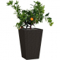 Кашпо пластиковое Keter Rattan Planter M пластик с имитацией плетения коричневый Фото 5