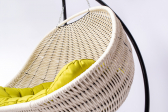 Кресло плетеное подвесное DW Cocoon Twin сталь, искусственный ротанг, полиэстер белый Фото 15