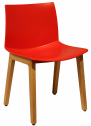 Стул пластиковый Gaber Kanvas 2 BL бук, технополимер красный Фото 1