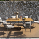 Стол обеденный Rever Levante сталь, тик Фото 5