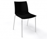 Стул пластиковый Gaber Kanvas NA металл, технополимер черный Фото 1
