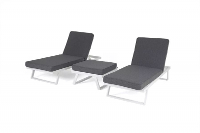 Комплект-трансформер садовой мебели 4SIS Альпы алюминий, ткань белый Фото 9