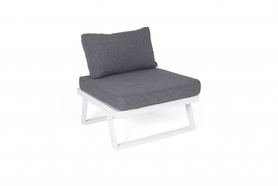 Комплект-трансформер садовой мебели 4SIS Альпы алюминий, ткань белый Фото 6