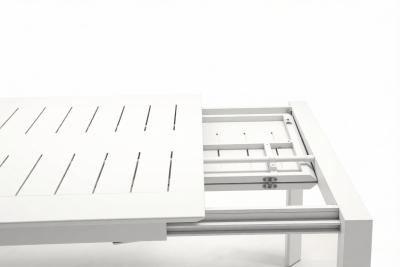 Стол металлический раздвижной Grattoni Panarea алюминий белый Фото 7