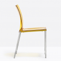 Стул прозрачный PEDRALI Kuadra сталь, поликарбонат желтый Фото 6