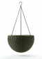 Кашпо пластиковое подвесное Keter Hanging Sphere Flowerpots пластик с имитацией плетения мокка Фото 1