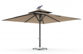 Зонт профессиональный 4х4 м Tagliamento Atlantic Solar алюминий, акрил Dickson антрацит, бежевый Фото 1