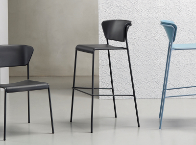 Стул барный пластиковый Scab Design Lisa Technopolymer сталь, технополимер антрацит Фото 8