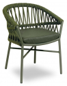 Кресло плетеное с подушкой Felicita Method алюминий, роуп, ПВХ зеленый Фото 1