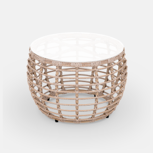 Комплект плетеной мебели ReeHouse Lotus алюминий, искусственный ротанг, олефин, стекло ирбис, бежевый, белый сатин Фото 20