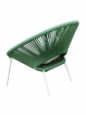 Кресло лаунж плетеное с подушкой Grattoni Nancy алюминий, роуп, олефин белый, зеленый, бежевый Фото 7