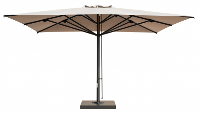 Зонт профессиональный телескопический 4х4 м Scolaro Capri Dark алюминий, акрил антрацит, слоновая кость Фото 5