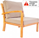 Модуль деревянный с правым подлокотником ACACIA Milano массив робинии, дралон натуральный Фото 1