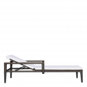 Шезлонг-лежак плетеный с матрасом JANUS et Cie Cortino алюминий, искусственный ротанг, акрил бронзовый Фото 3