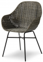 Кресло плетеное PLM Design Avari сталь, искусственный ротанг серый Фото 2