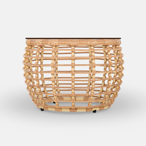 Комплект плетеной мебели ReeHouse Lotus алюминий, искусственный ротанг, олефин, стекло индийское дерево, бежевый, бронза Фото 20