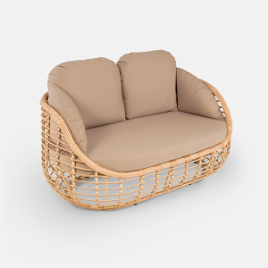 Комплект плетеной мебели ReeHouse Lotus алюминий, искусственный ротанг, олефин, стекло индийское дерево, капучино, бронза Фото 19