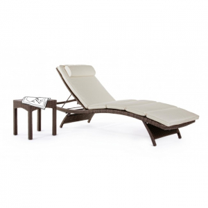 Стол плетеный кофейный Garden Relax Clipper алюминий, искусственный ротанг коричневый Фото 4