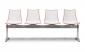 Система сидений на 4 места Scab Design Zebra Bicolore Bench сталь, технополимер белый, оранжевый Фото 1