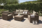 Комплект пластиковой мебели Keter California 3 seater set пластик с имитацией плетения капучино, песочный Фото 2