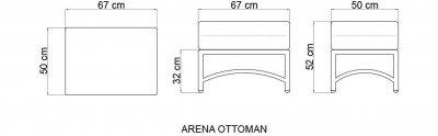 Банкетка плетеная с подушкой Skyline Design Arena алюминий, искусственный ротанг, sunbrella белый, бежевый Фото 5