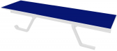 Шезлонг металлический Gaber Podio сталь, алюминий, технополимер, полиэстер белый, синий Фото 6