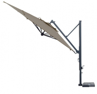 Зонт профессиональный 3х4 м Scolaro Galileo Dark алюминий, акрил антрацит, серо-коричневый Фото 9