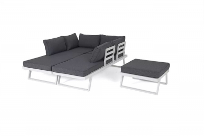 Комплект-трансформер садовой мебели 4SIS Альпы алюминий, ткань белый Фото 7