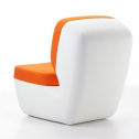Стул пластиковый с обивкой Magis Nimrod полиэтилен, ткань белый, оранжевый Фото 4