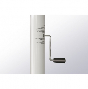 Зонт профессиональный телескопический MAY Filius алюминий, акрил слоновая кость Фото 10