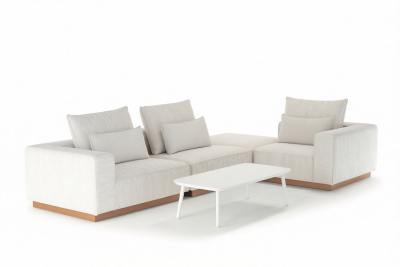 Комплект мягкой мебели Grattoni Don тик, алюминий, олефин тик, бежевый Фото 5