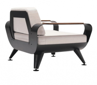 Комплект металлической лаунж мебели Bomonti Breeze алюминий, ироко, ткань Фото 7