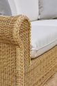 Диван трехместный плетеный с подушками POINT Brumas алюминий, искусственный ротанг, ткань соломенный Фото 4