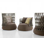 Кресло плетеное с обивкой B&B Italia Fat-Sofa Outdoor алюминий, сталь, полиэтилен, ткань Фото 3