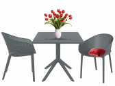 Комплект пластиковой мебели Siesta Contract Sky стеклопластик, полипропилен темно-серый Фото 1
