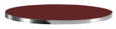 Столешница круглая PEDRALI Laminate Chromed Edge ЛДСП, ABS-пластик темно-красный, хромированный Фото 1