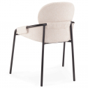 Стул металлический с обивкой Tagliamento Lok сталь, букле черный, бежевый Фото 4