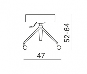Табурет с обивкой на колесах-thumbs-Фото3