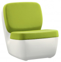 Стул пластиковый с обивкой Magis Nimrod полиэтилен, ткань белый, зеленый Фото 1