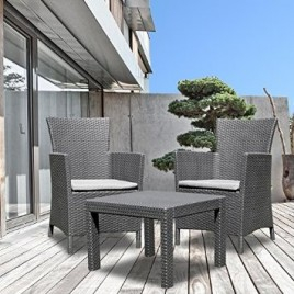 Комплект пластиковой мебели Keter Rosario Balcony пластик с имитацией плетения графит Фото 7