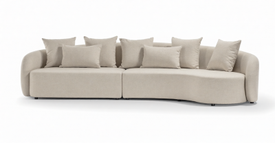 Диван модульный с подушками Grattoni Cosy Modular алюминий, олефин конопляный Фото 8