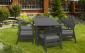 Комплект пластиковой мебели Keter Delano set with Lima table 160 полипропилен графит, серый Фото 5