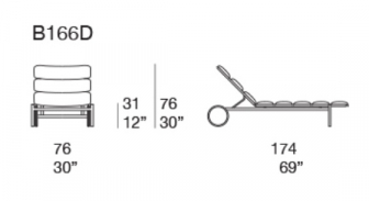 Шезлонг металлический с обивкой-thumbs-Фото3