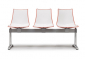 Система сидений на 3 места Scab Design Zebra Bicolore Bench сталь, технополимер белый, оранжевый Фото 1